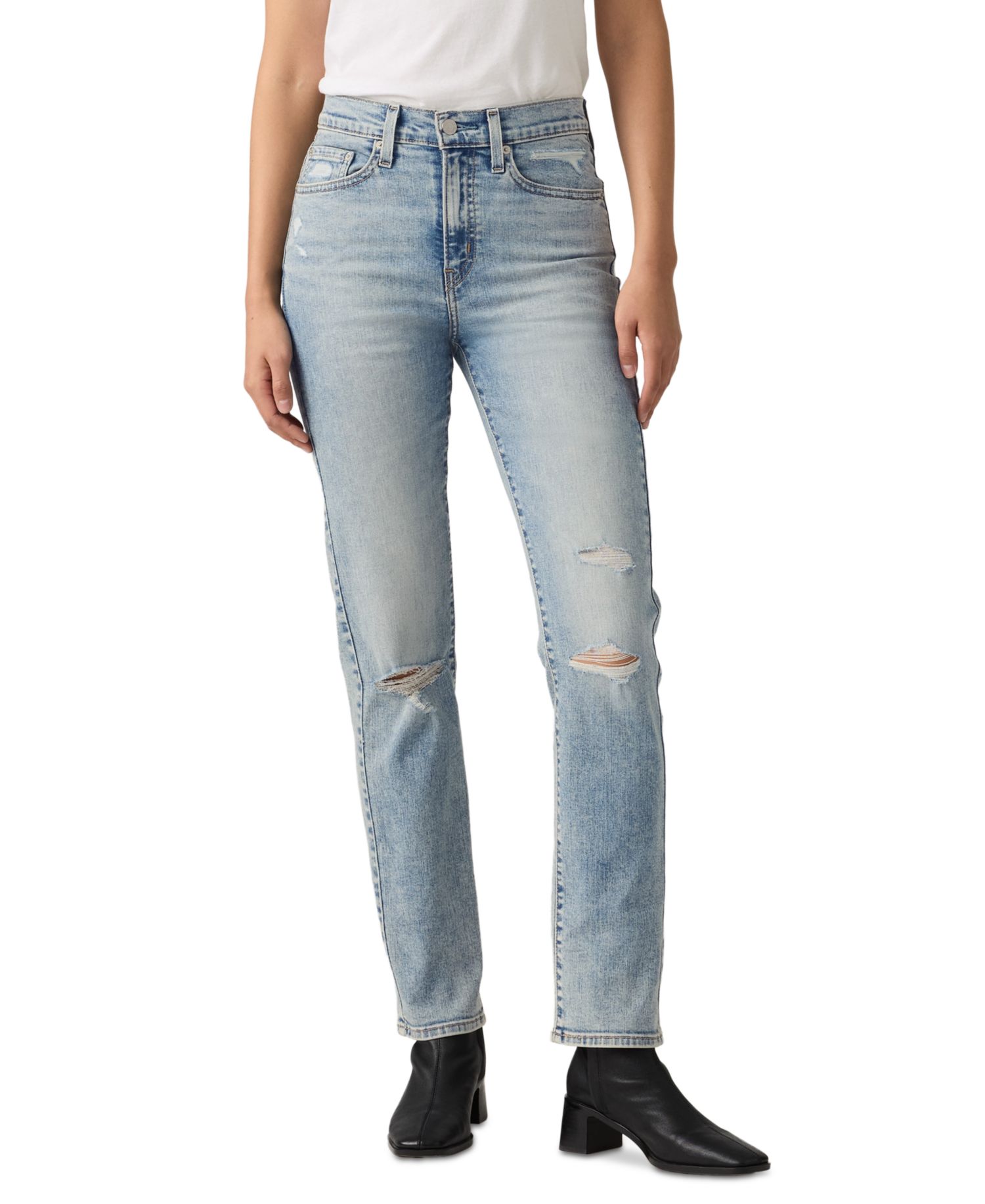 Trendy Plus Size 724 High-Rise Straight-Leg Jeans