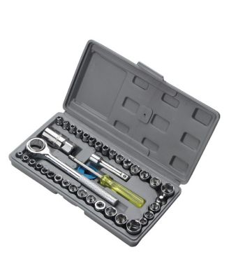 Ratchet Socket Wrench Set 40-Piece 3/8inch  Drive SAE Metric Auto Repair