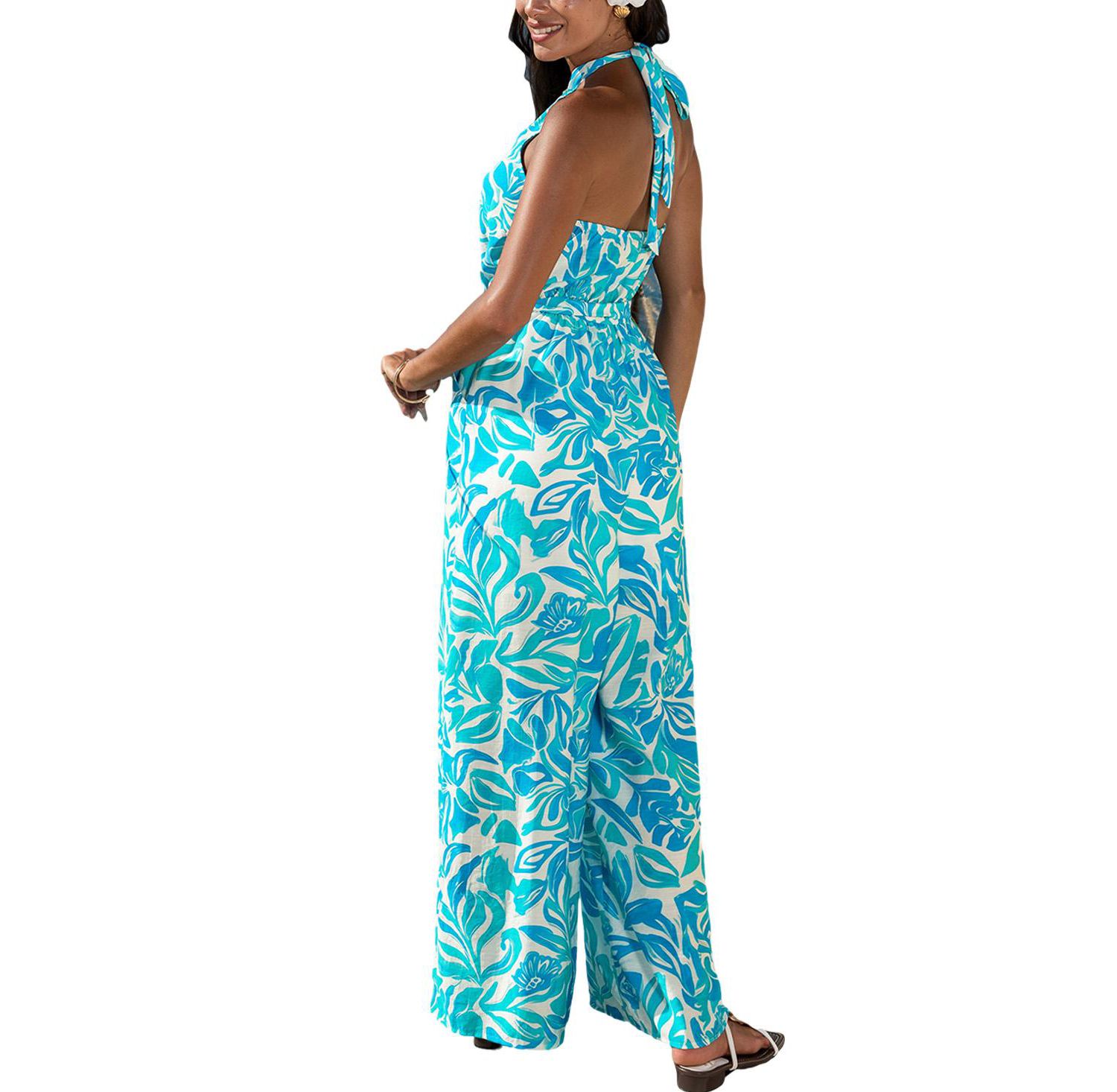 Women's Halter Neck Unlined Jumpsuit