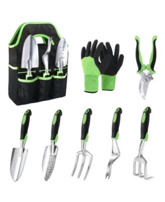 Garden Tools Set 8 Piece Non Slip Handle Heavy Duty Storage Bag Kit Hand Gift