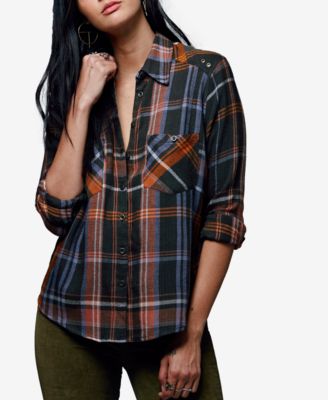 Free People - Wesley Plaid Long-Sleeve Shirt