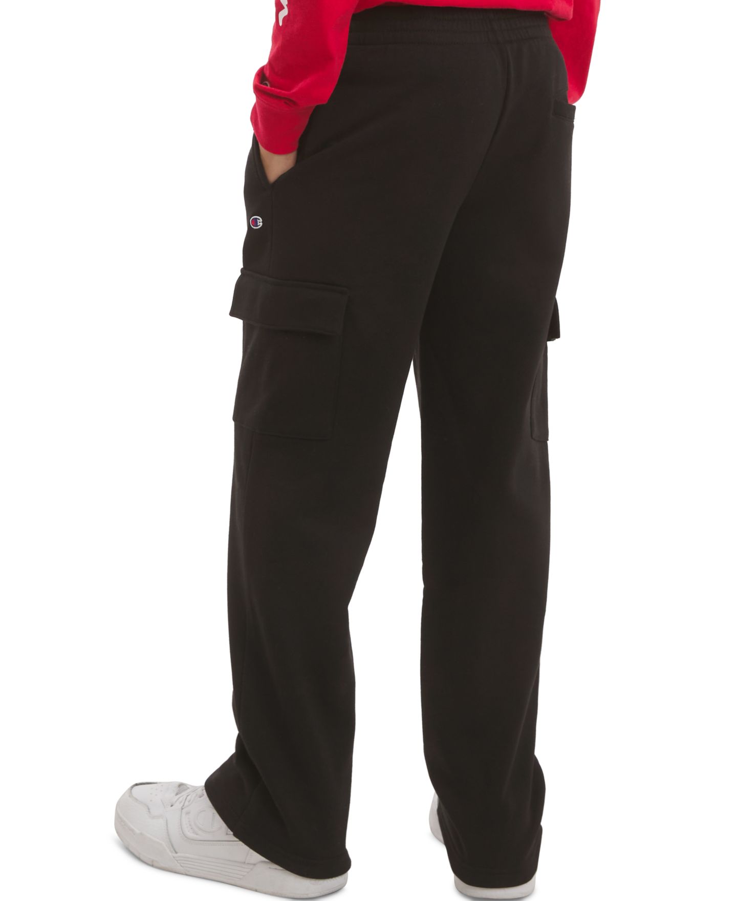 Брюки Champion Straight Leg Cargo Pants для мальчиков, цвет: Чёрный оникс — фото 4