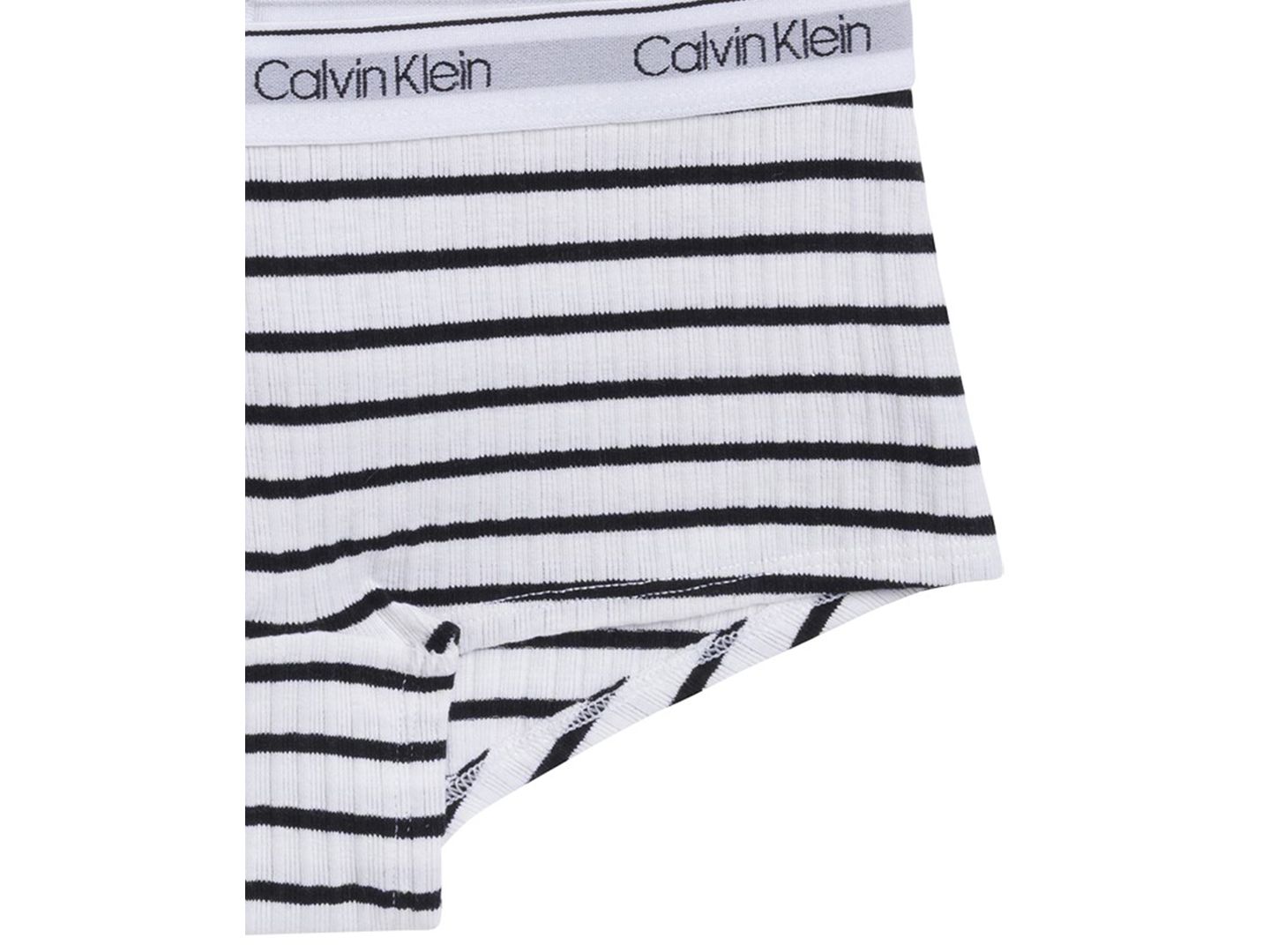 Трусы-шортики Span для девочек, хлопок, 3 шт. — Calvin Klein, цвет: Чёрный / Белый — фото 4