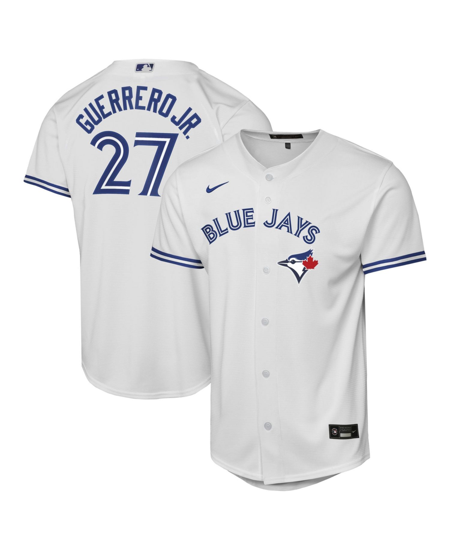 Big Boys and Girls Vladimir Guerrero Jr. White Toronto Blue Jays Home Baseline Jersey