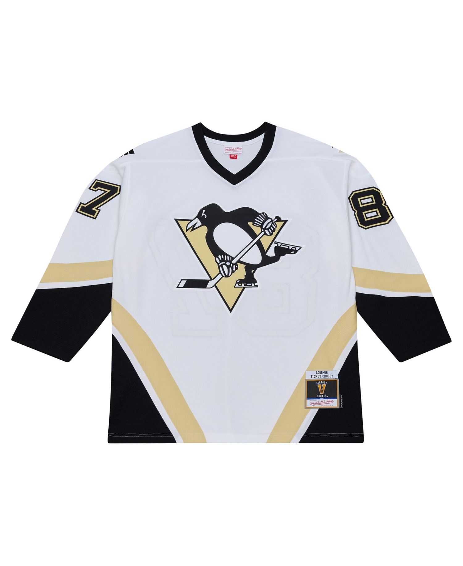 Men's Mitchell Ness Sidney Crosby White Pittsburgh Penguins 2005 Power Play Jersey