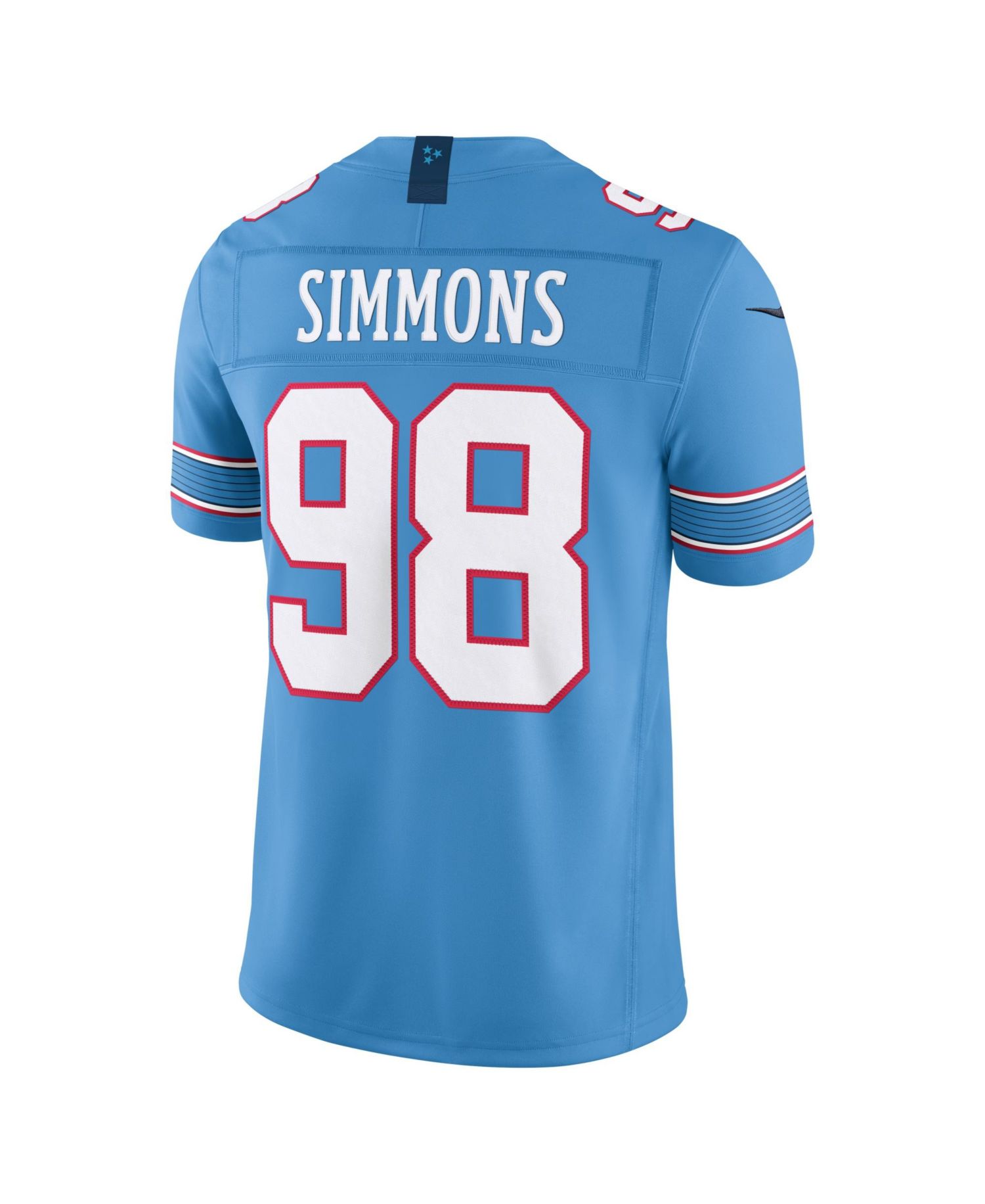 Men's Jeffery Simmons Light Blue Tennessee Titans Vapor F.U.S.E. Sewn Down Limited Jersey