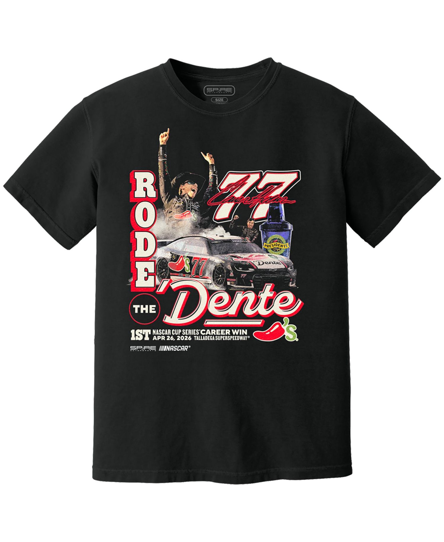 Men's Black Carson Hocevar Jack Link's 500 Race Winner T-Shirt