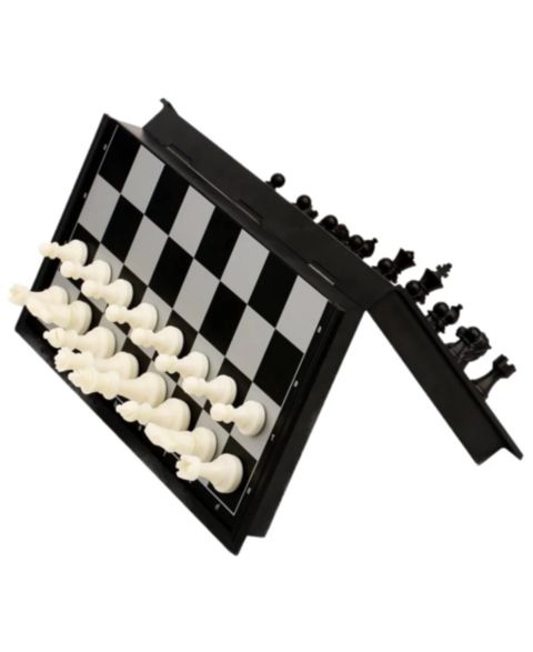 Детские настольные игры Cowin Magnetic Foldable Chess Set, 32-Piece Board Game, цвет: Чёрный