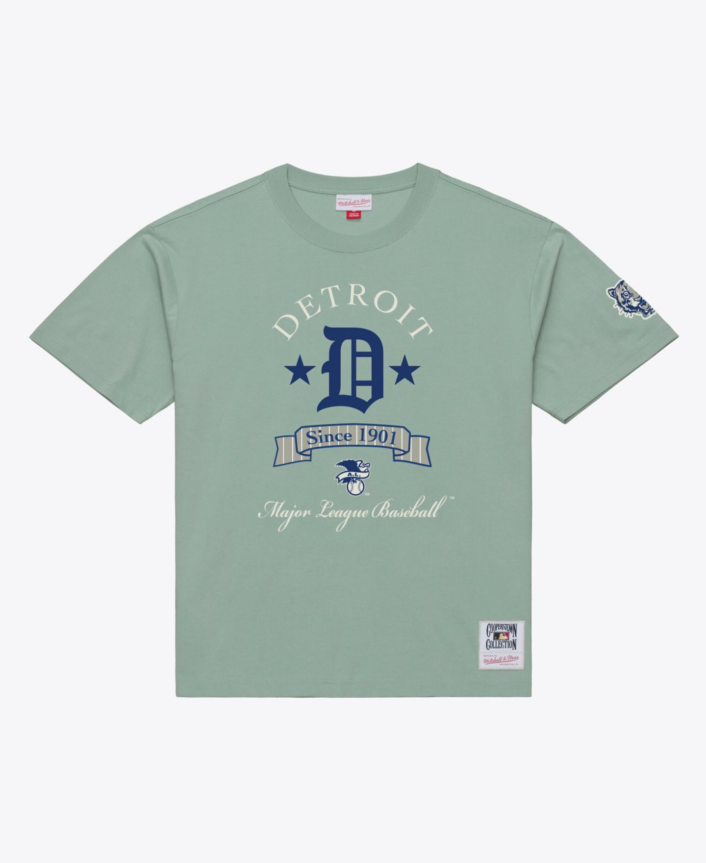 Мужская футболка Mitchell & Ness Green Detroit Tigers Yacht Rock — фото 1