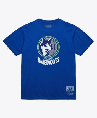 Men's and Women's Royal Minnesota Timberwolves Hardwood Classics Arch T-Shirt