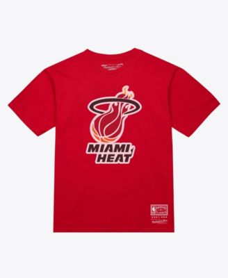 Men's and Women's Red Miami Heat Hardwood Classics Arch T-Shirt