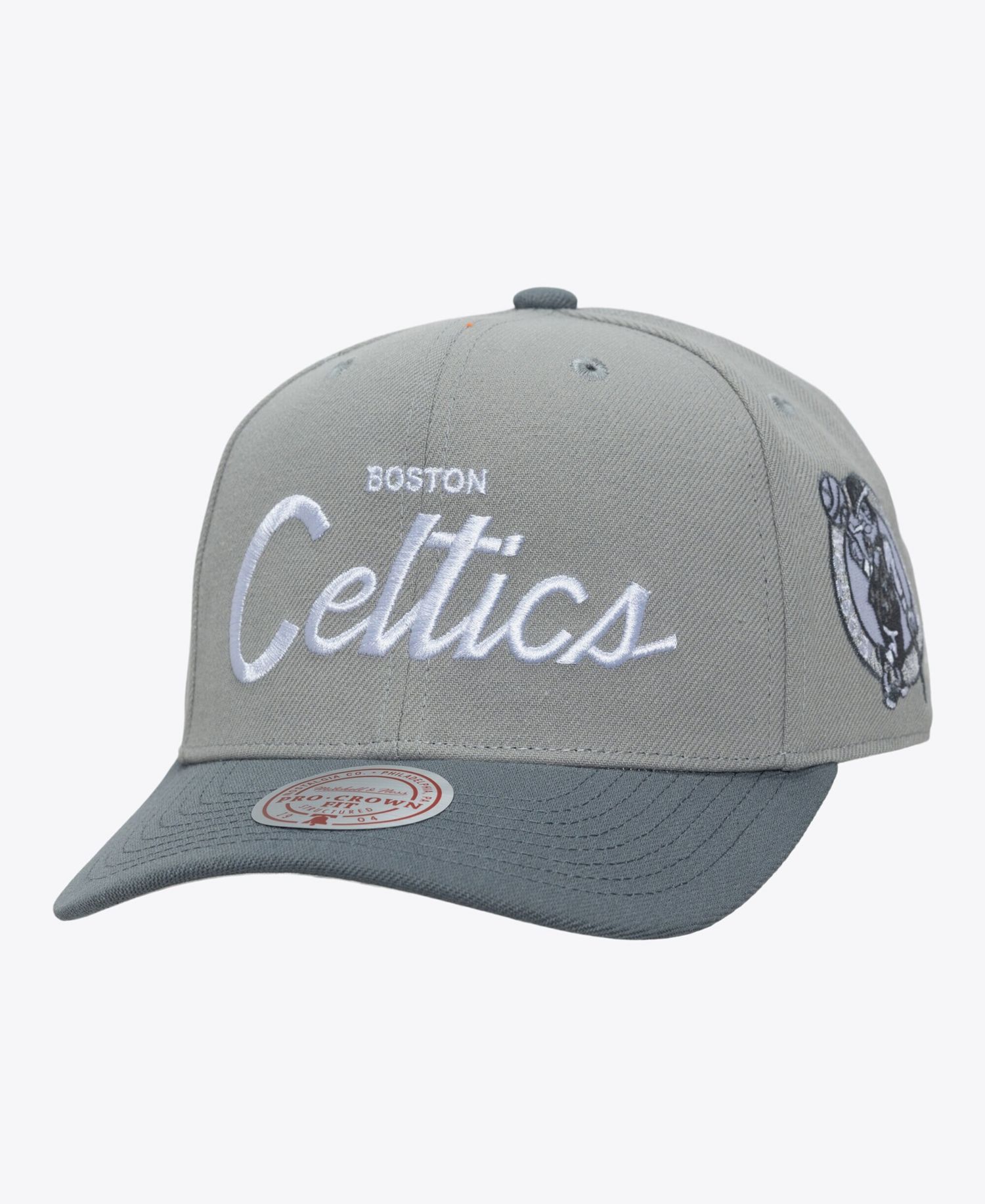 Men's Gray Boston Celtics Thunderstorm Head Coach Pro Crown Snapback Hat