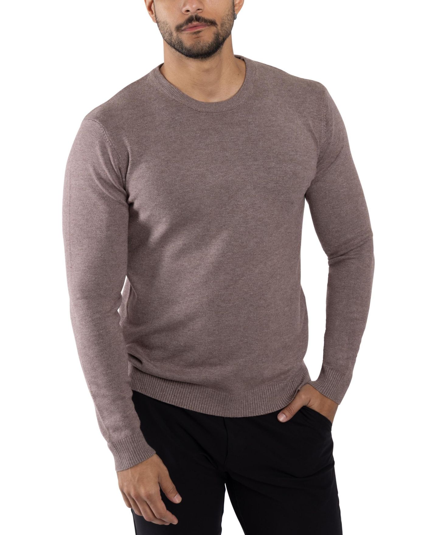 Мужской свитер X-Ray Big & Tall Basic Crewneck, цвет: Серый — фото 7