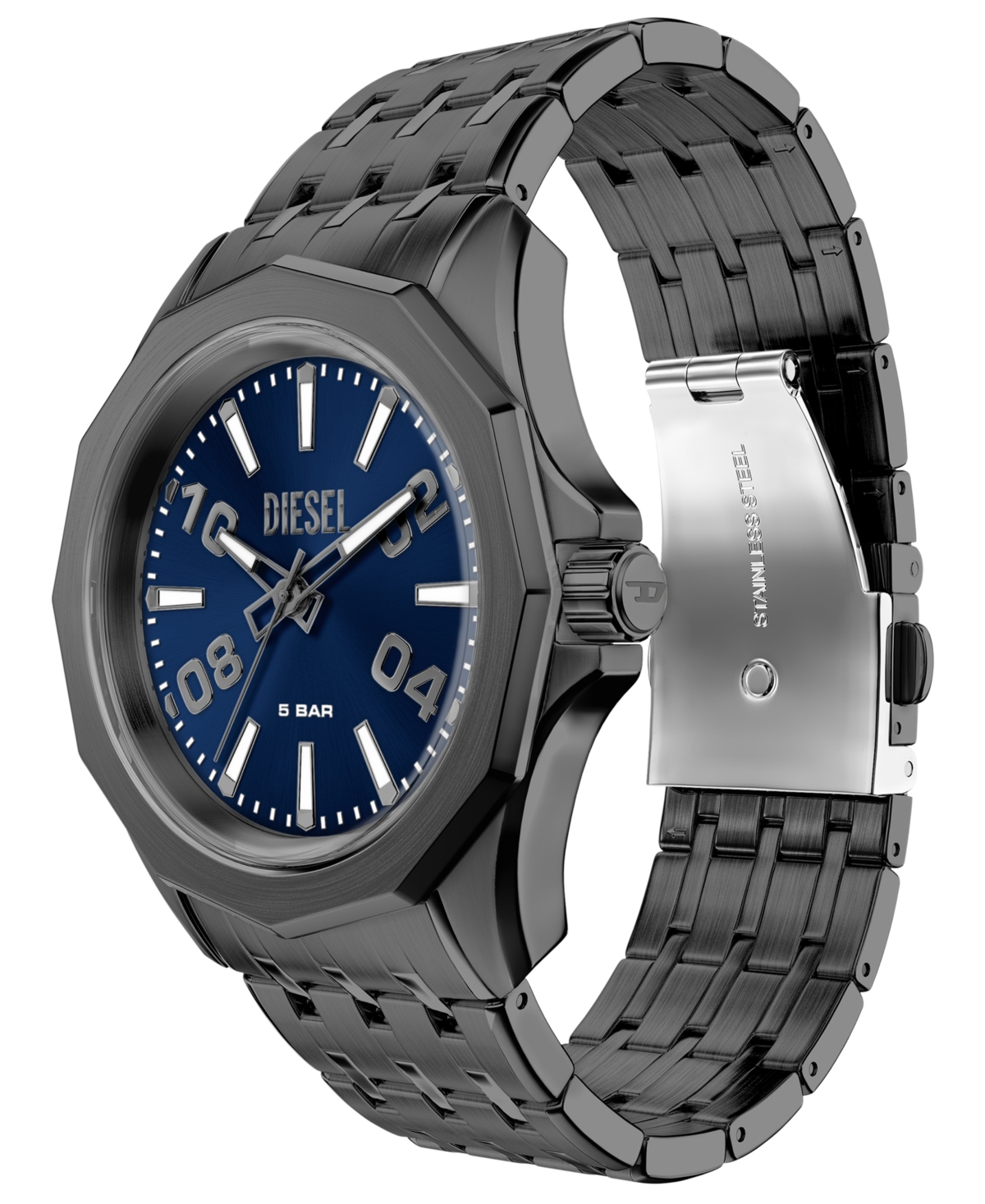 Diesel Men's Stinger Quartz Gunmetal Stainless Steel Watch 44mm