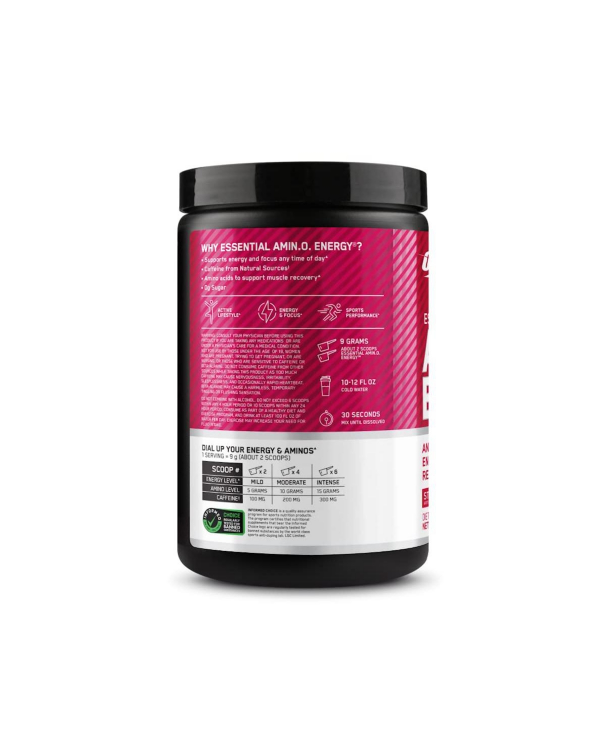Optimum Nutrition Amino Energy, Pre Workout with Tea, Bcaa, Amino Acids, Keto Friendly, Coffee Extract, Strawberry Lime, 30 Servings