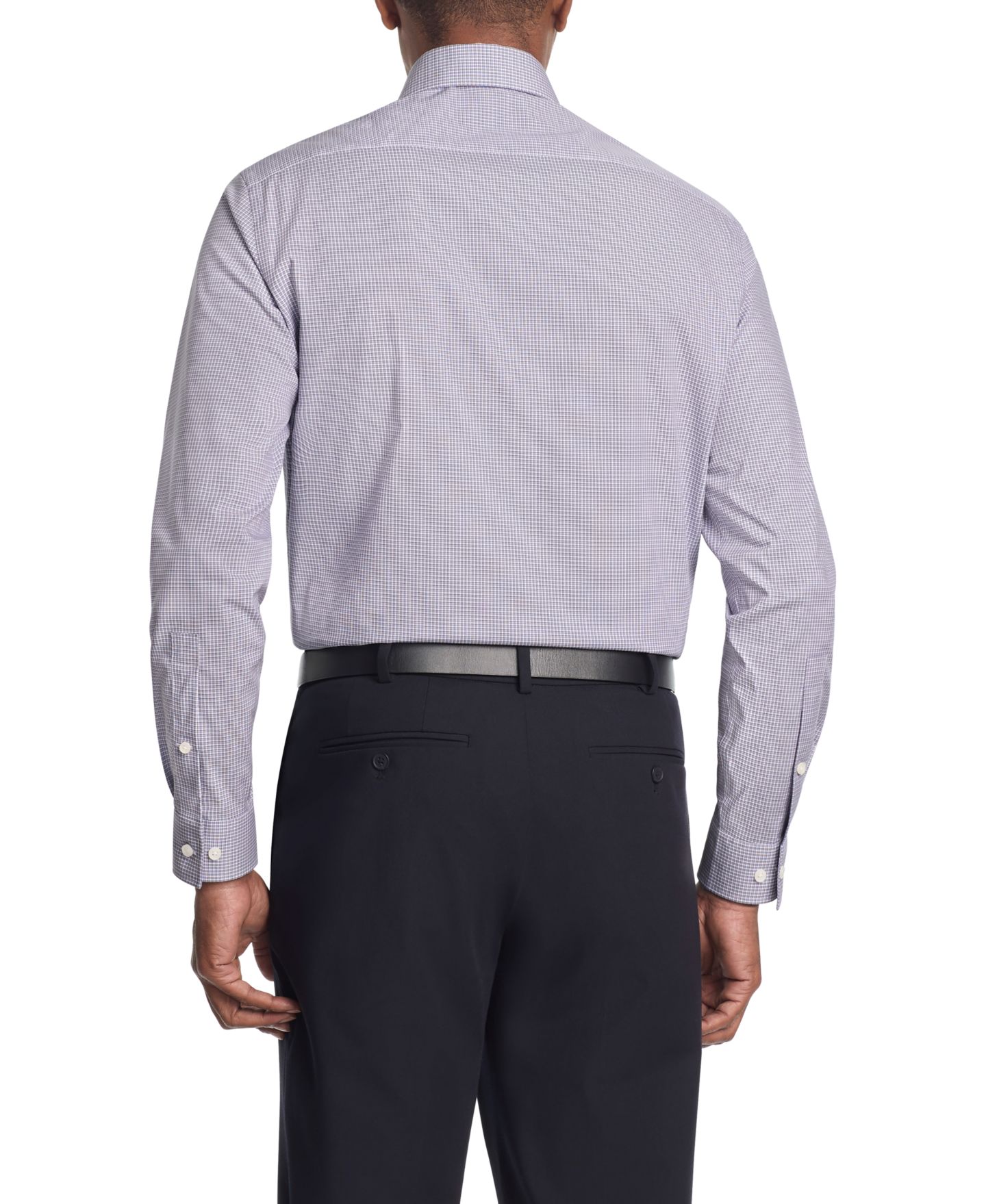 Мужская рубашка Michael Kors Regular-Fit Cotton Stretch Dress Shirt, цвет: Фиолетовый разноцветный — фото 2
