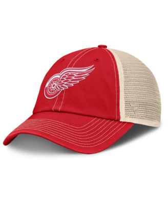 Men's Red/Natural Detroit Red Wings Rival Trucker Adjustable Hat
