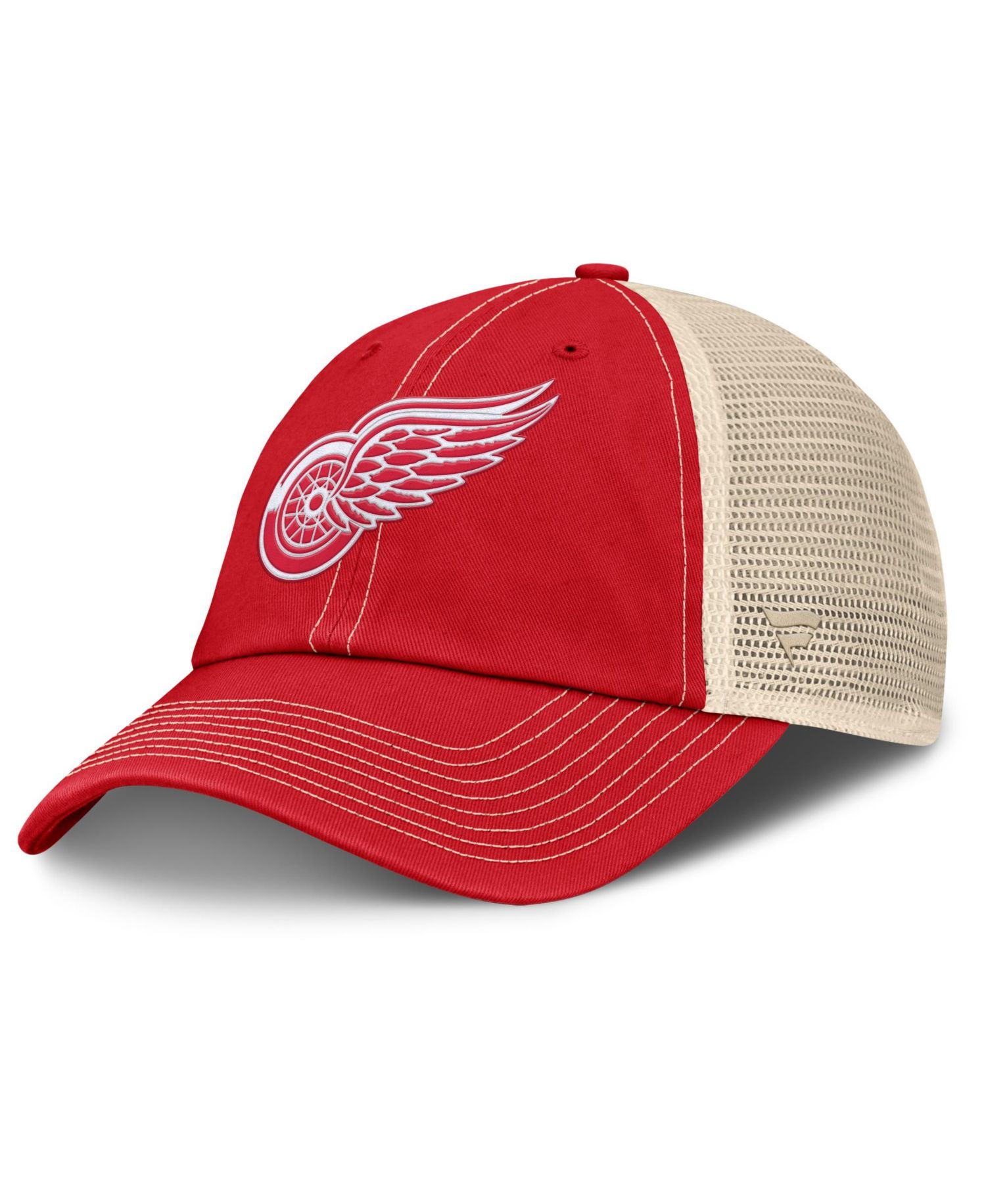 Men's Red/Natural Detroit Red Wings Rival Trucker Adjustable Hat