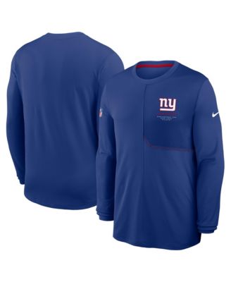 Men's Royal New York Giants Sideline Coaches UV Dri-FIT Long Sleeve T-Shirt