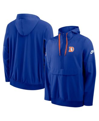 Men's Royal Denver Broncos Alt Anorak Half-Zip Hooded Jacket