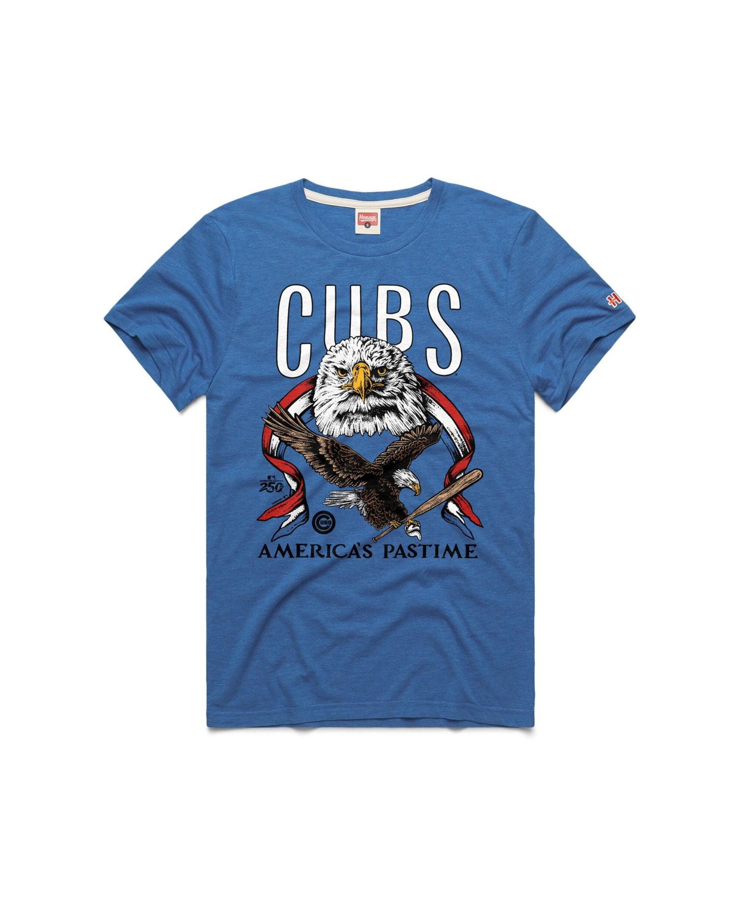 Men's Royal Chicago Cubs America's Pastime Tri-Blend T-Shirt