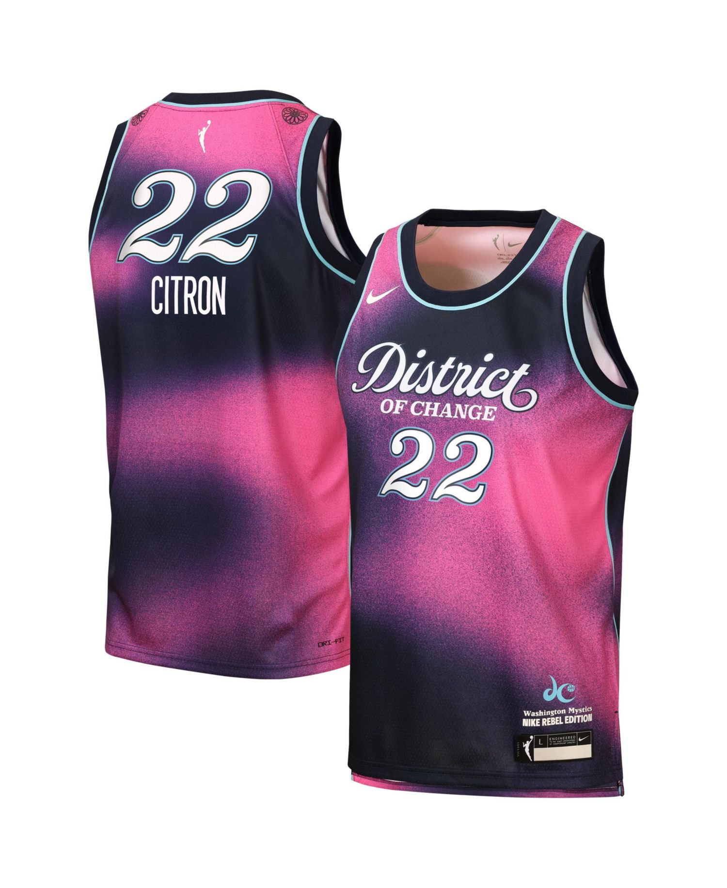 Big Boys and Girls Sonia Citron Navy Washington Mystics Victory Rebel Edition Jersey