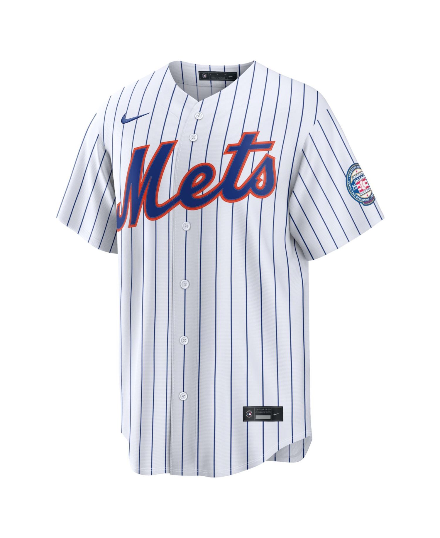 Men's Carlos Beltran White New York Mets Home Replica 2026 Hall of Fame Patch Jersey