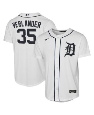 Big Boys and Girls Justin Verlander White Detroit Tigers Home Replica Jersey
