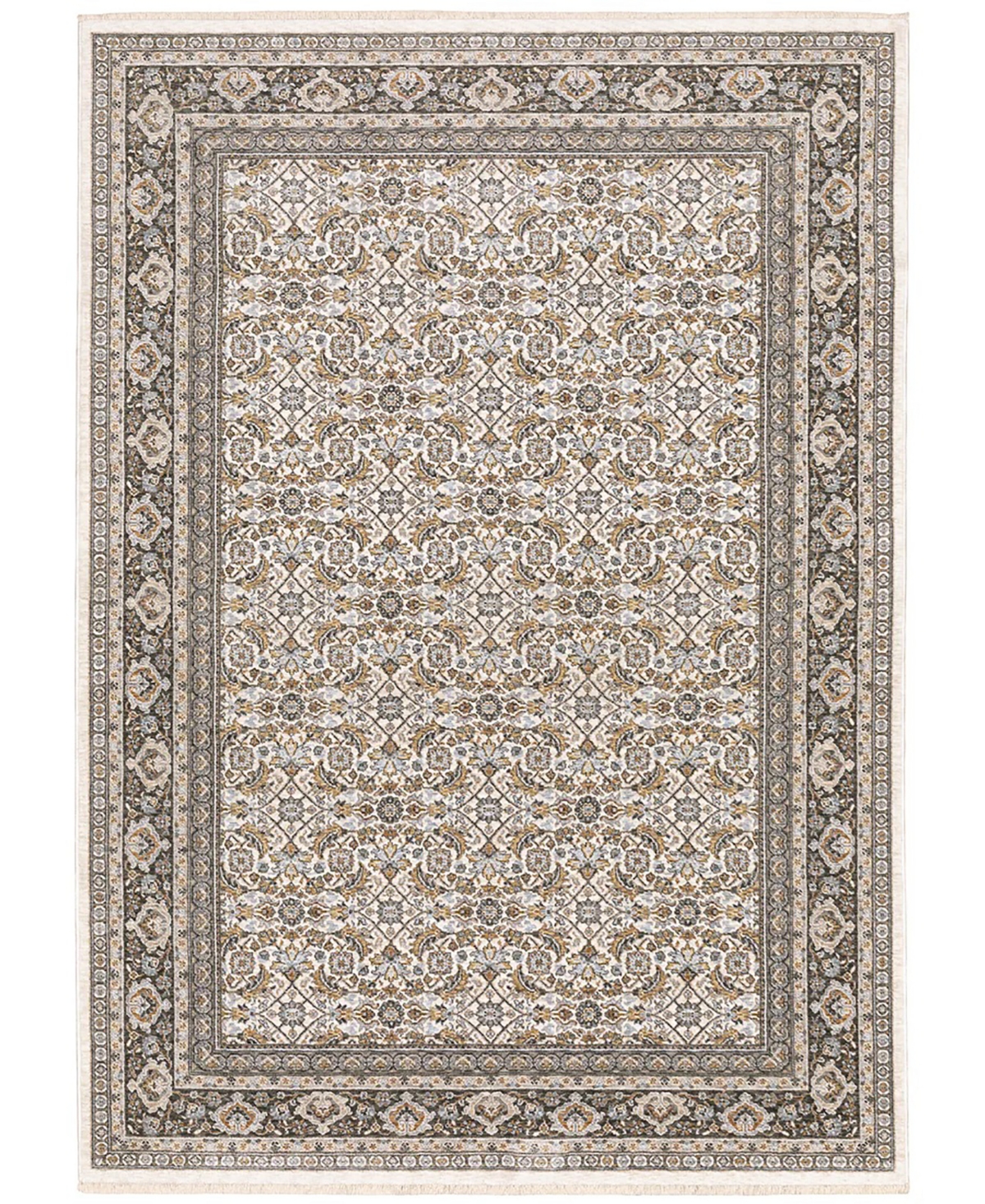 Oriental Weavers Maharaja 2061N Ivory and Gray 7'10" x 10'10" Area Rug