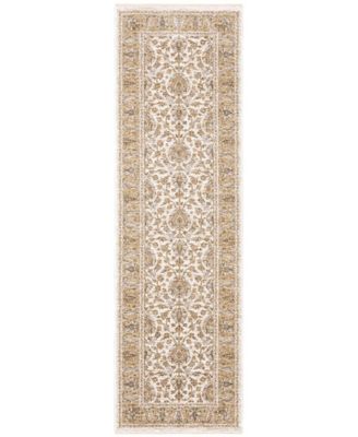 Maharaja 5091Z Ivory and Gold 2'3" x 7'6" Runner Rug