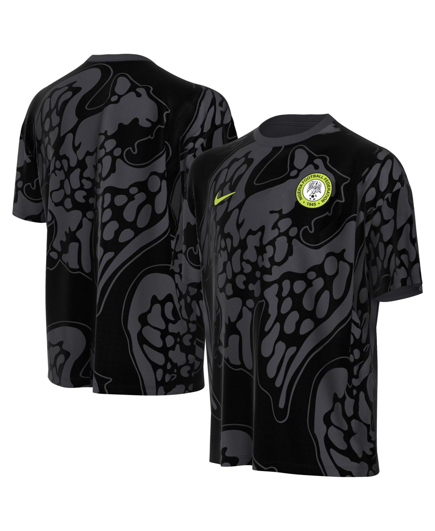Детская футболка Nike Gray Nigeria National Team Allover Print — фото 1