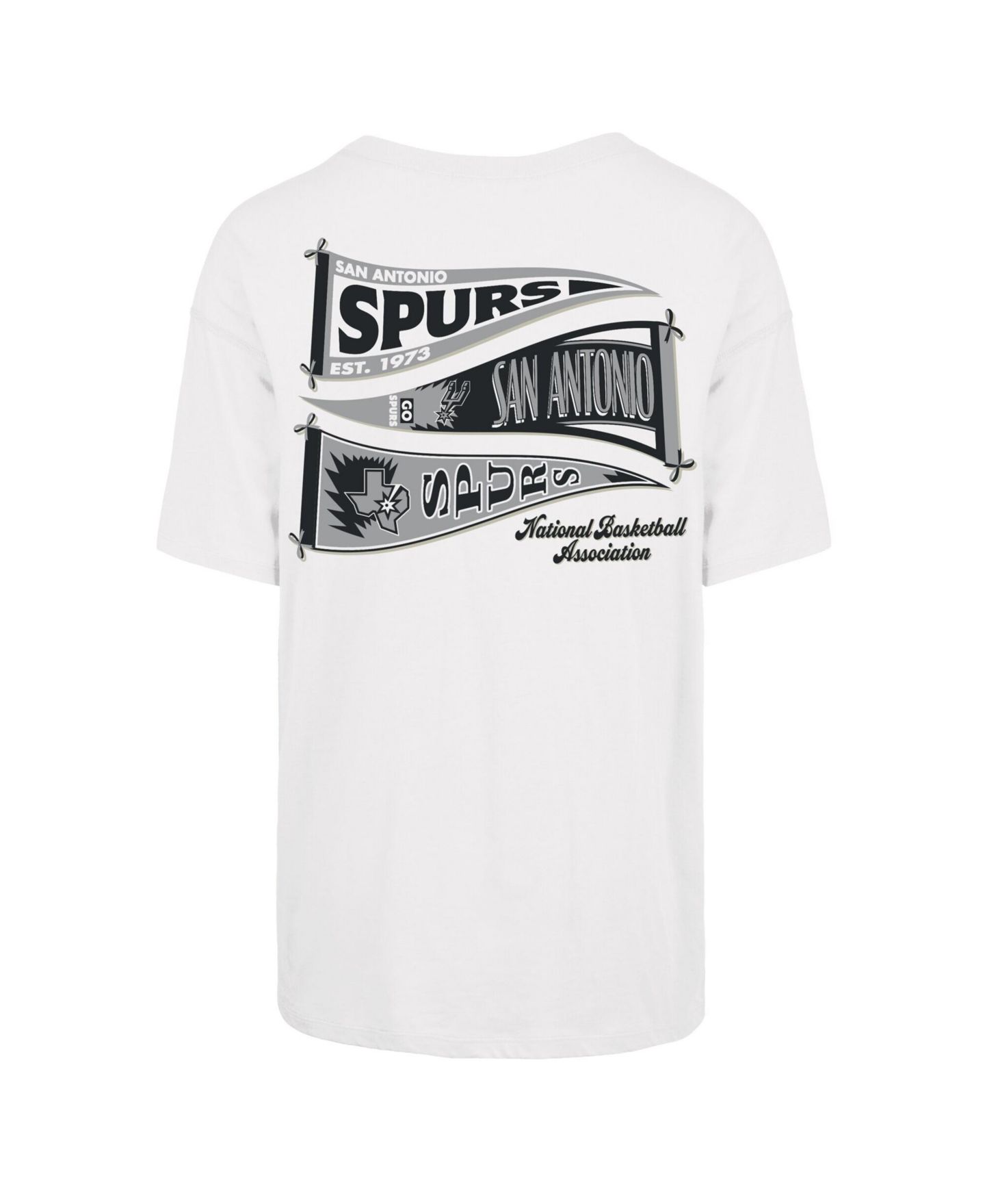 Женская футболка '47 Brand White San Antonio Spurs Bow and Banner Sadie — фото 3