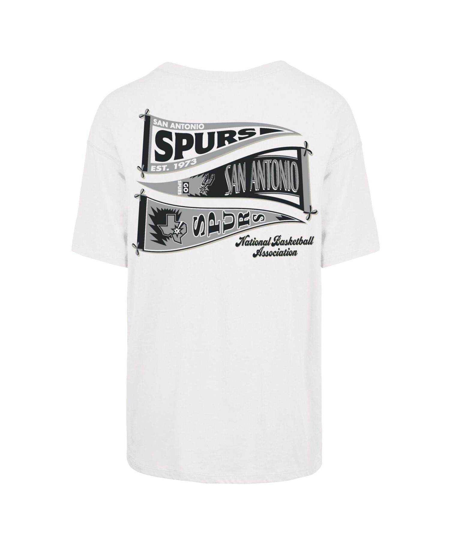 Women's White San Antonio Spurs Bow and Banner Sadie T-Shirt