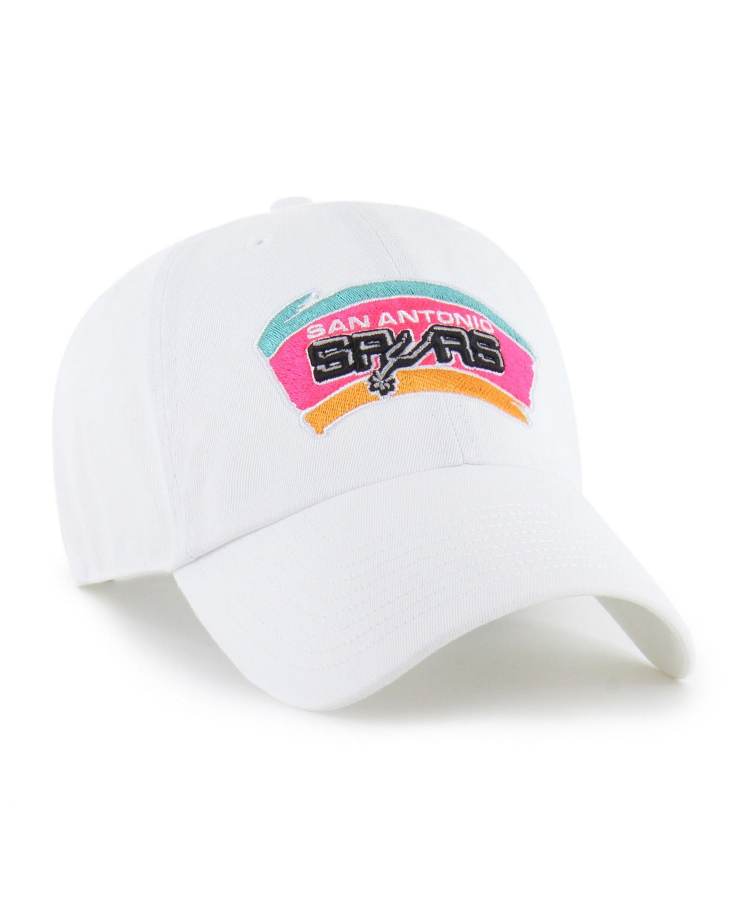 Men's White San Antonio Spurs Hardwood Classics Clean Up Adjustable Hat
