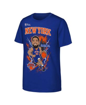 Big Boys and Girls Karl-Anthony Towns Blue New York Knicks 2026 NBA Finals Player T-Shirt