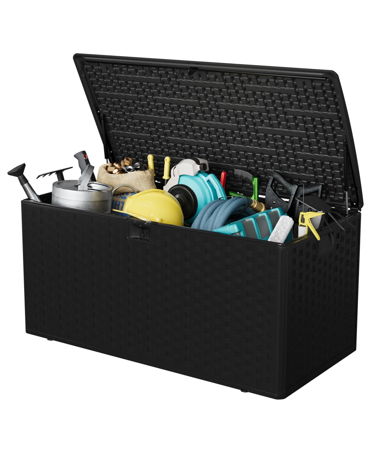 gaomon Gallon Outdoor Storage Box, Lockable Uv Resistant Storage Chest, Large Waterproof Resin Patio Storage Bin, Suitable for Patio