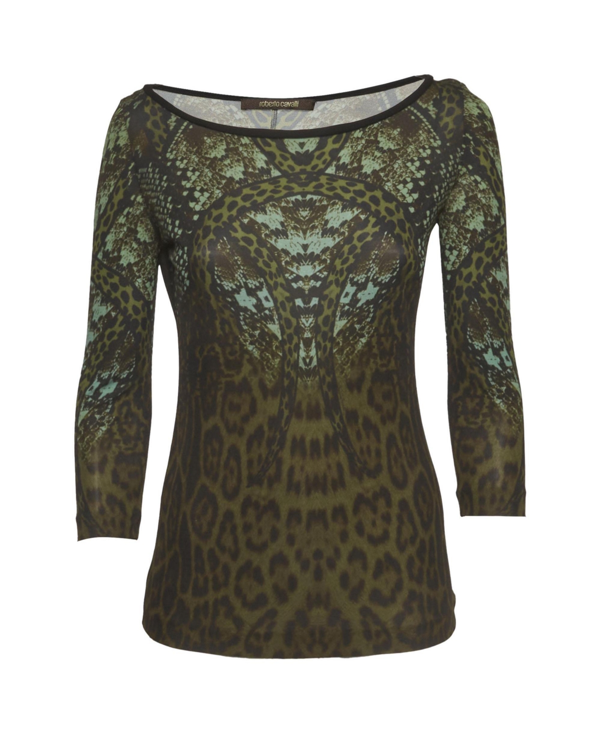 Pre-Owned Roberto Cavalli Women's Printed Jersey Top