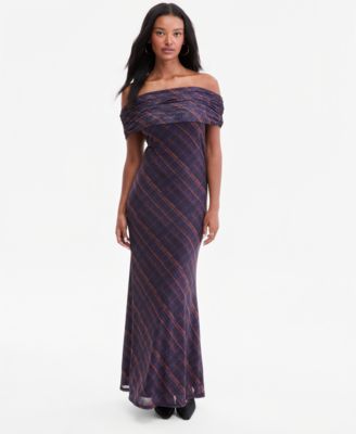 Women's Off-The-Shoulder Maxi Dress