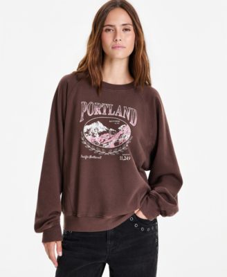 Women's Cotton Graphic Fleece Sweatshirt