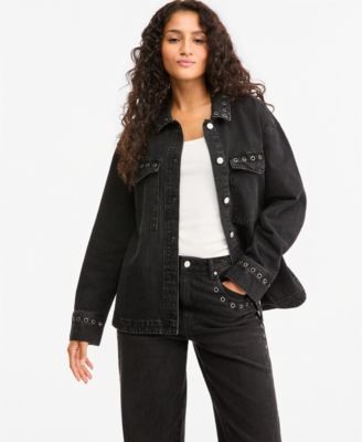 Women's Grommet Denim Jacket