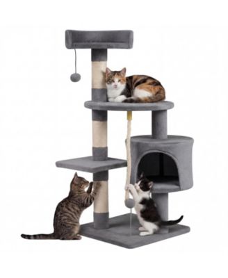 Cat Tree 36'' Cat Tower With CondoTop Perch Sisal Scratching Posts and Hanging Rope