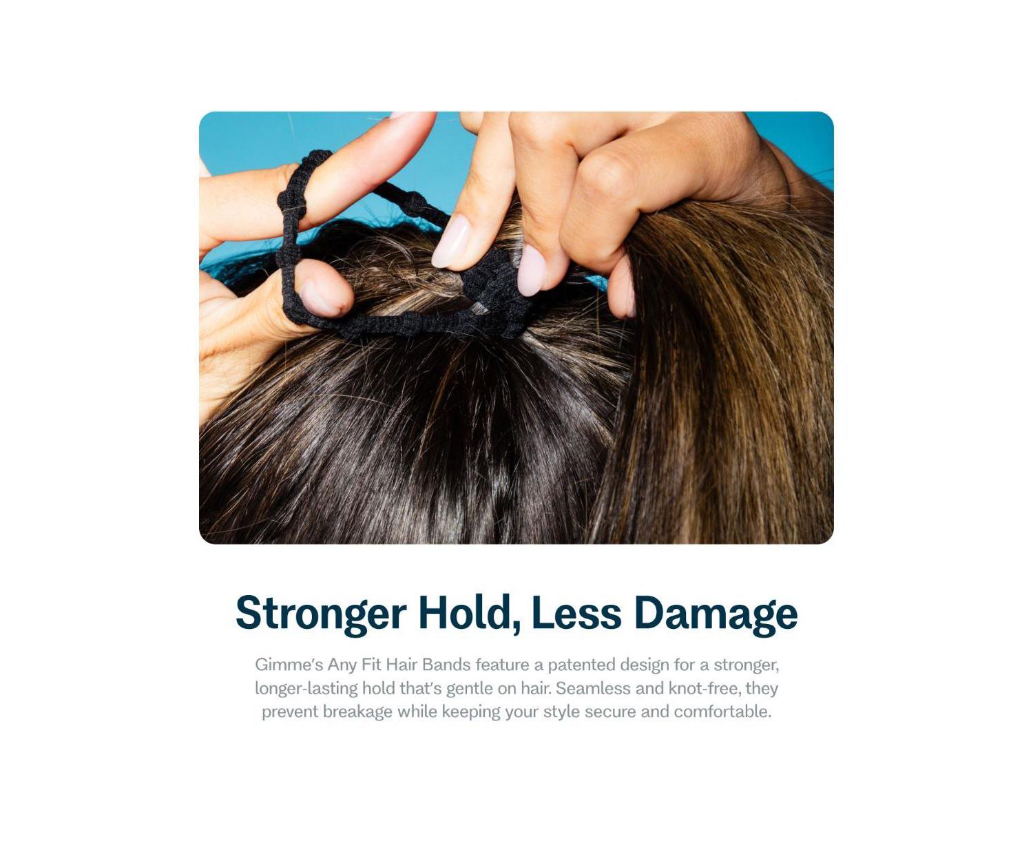 Spring Back Hair Bands - No-Snag Elastic Bands for Medium Hair - Gentle Ponytail Holders - 12 Pack