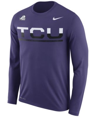 Nike - Men's TCU Horned Frogs Legend Staff Sideline Long Sleeve T-Shirt