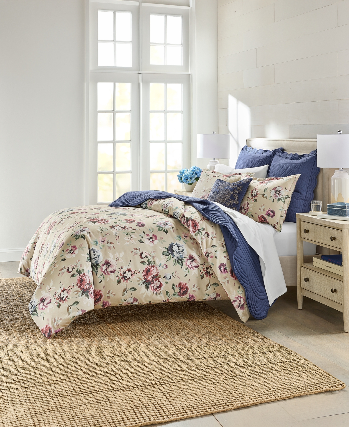 Charter Club Ophelia Floral 3-Piece Duvet Cover Set, Full/Queen, Macy's Exclusive