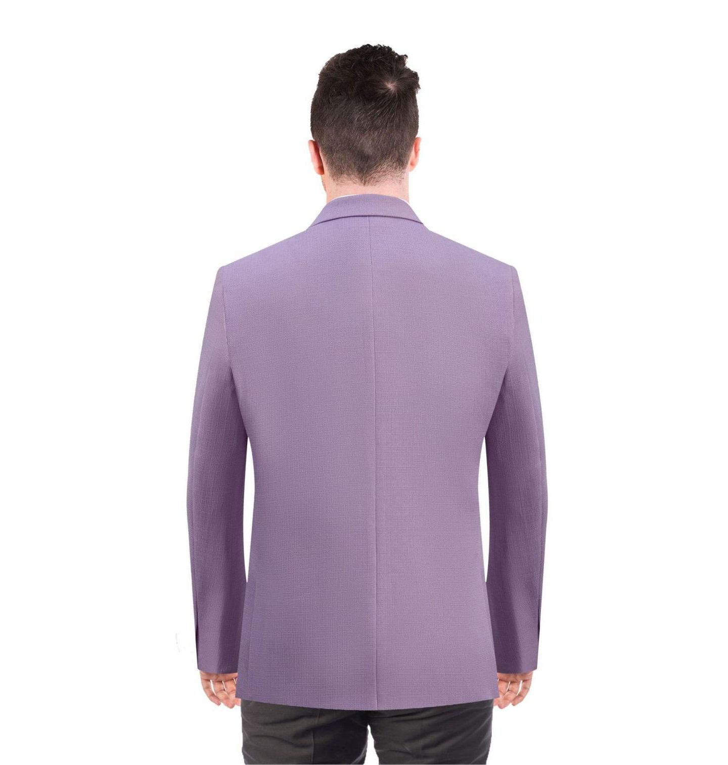 Мужская куртка Elie Balleh Slim Fit Solid Blazer Sports Coat, цвет: Лавандовый — фото 2