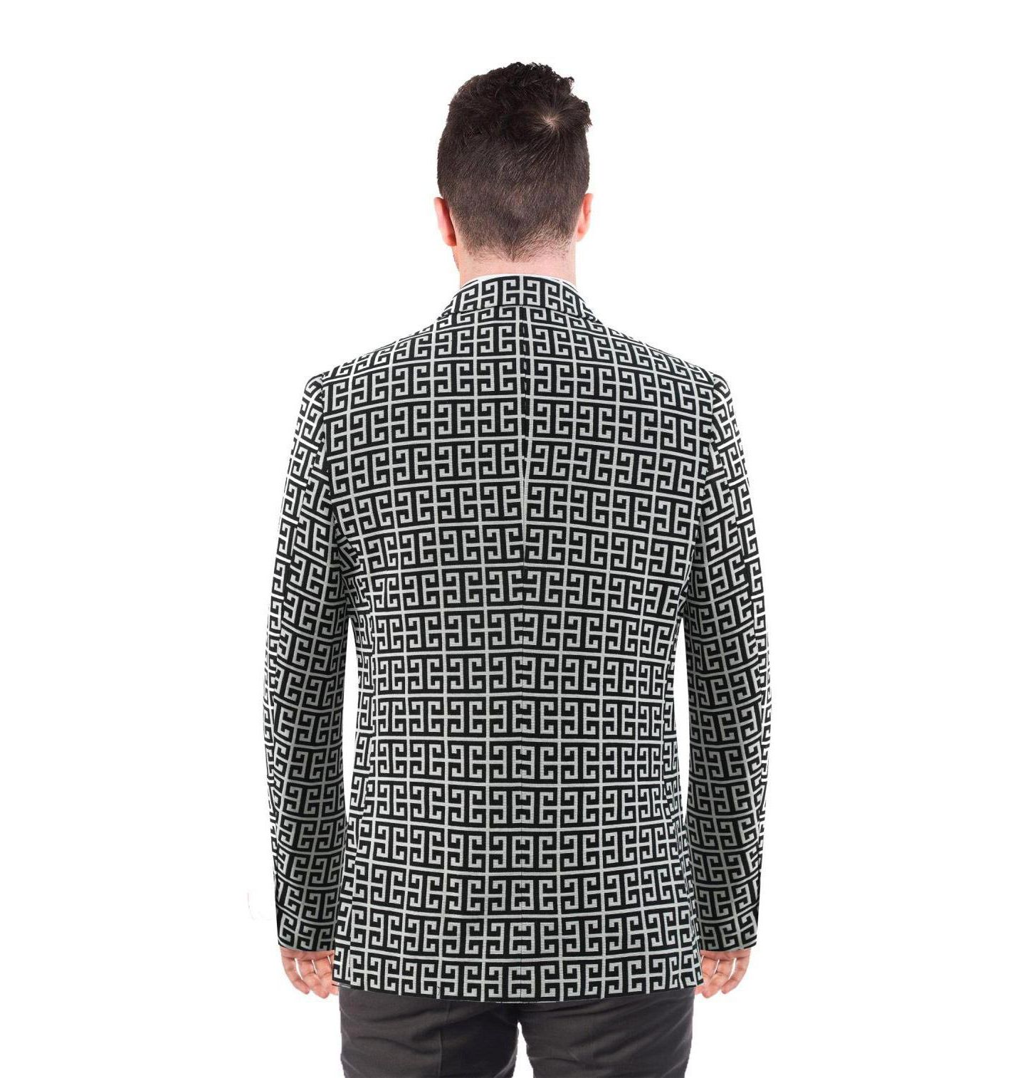 Мужская куртка Elie Balleh Slim Fit Blazer Sports Coat, цвет: Чёрный — фото 2
