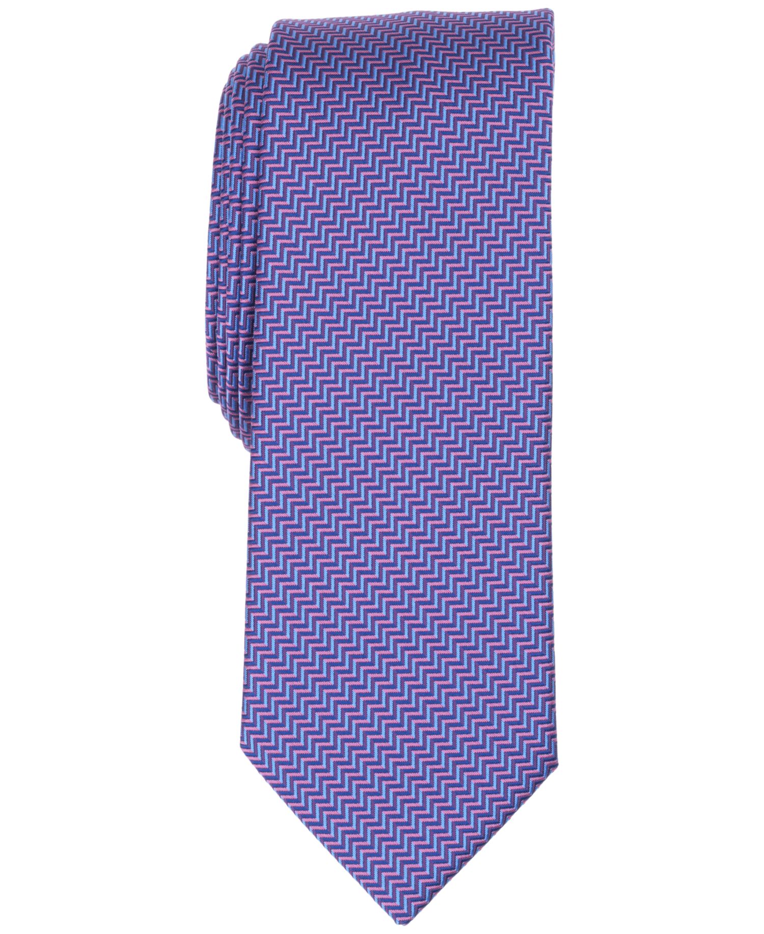 Men's Chevron Pattern Skinny Tie
