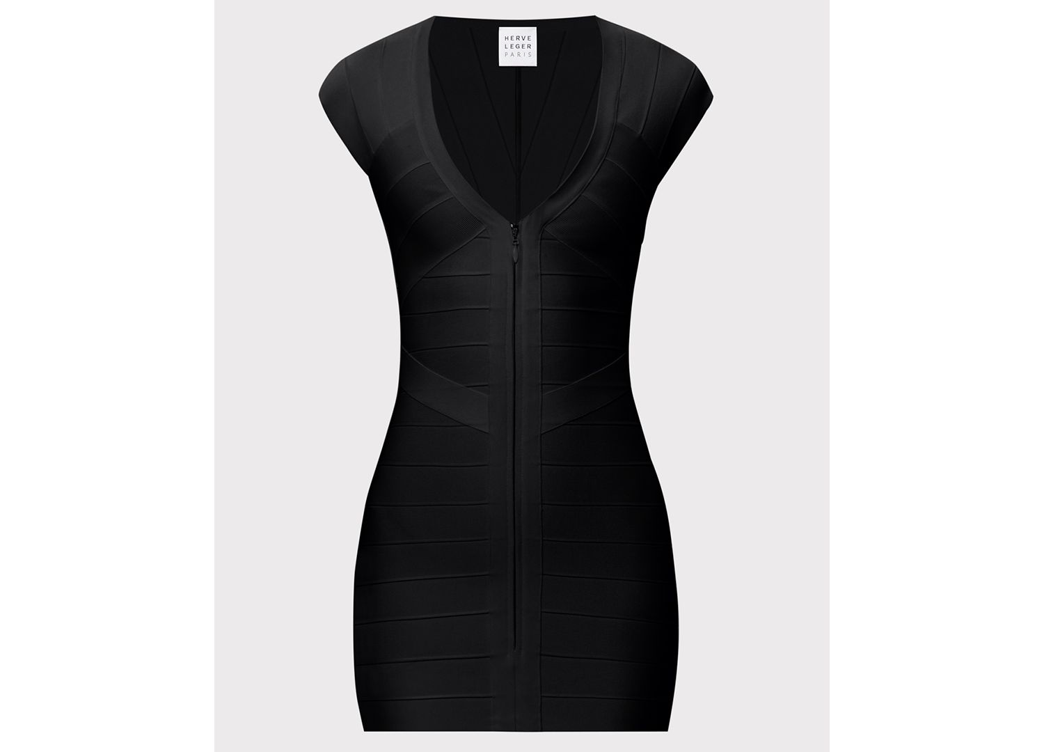Women's V-Neck Zip-Front Mini Dress
