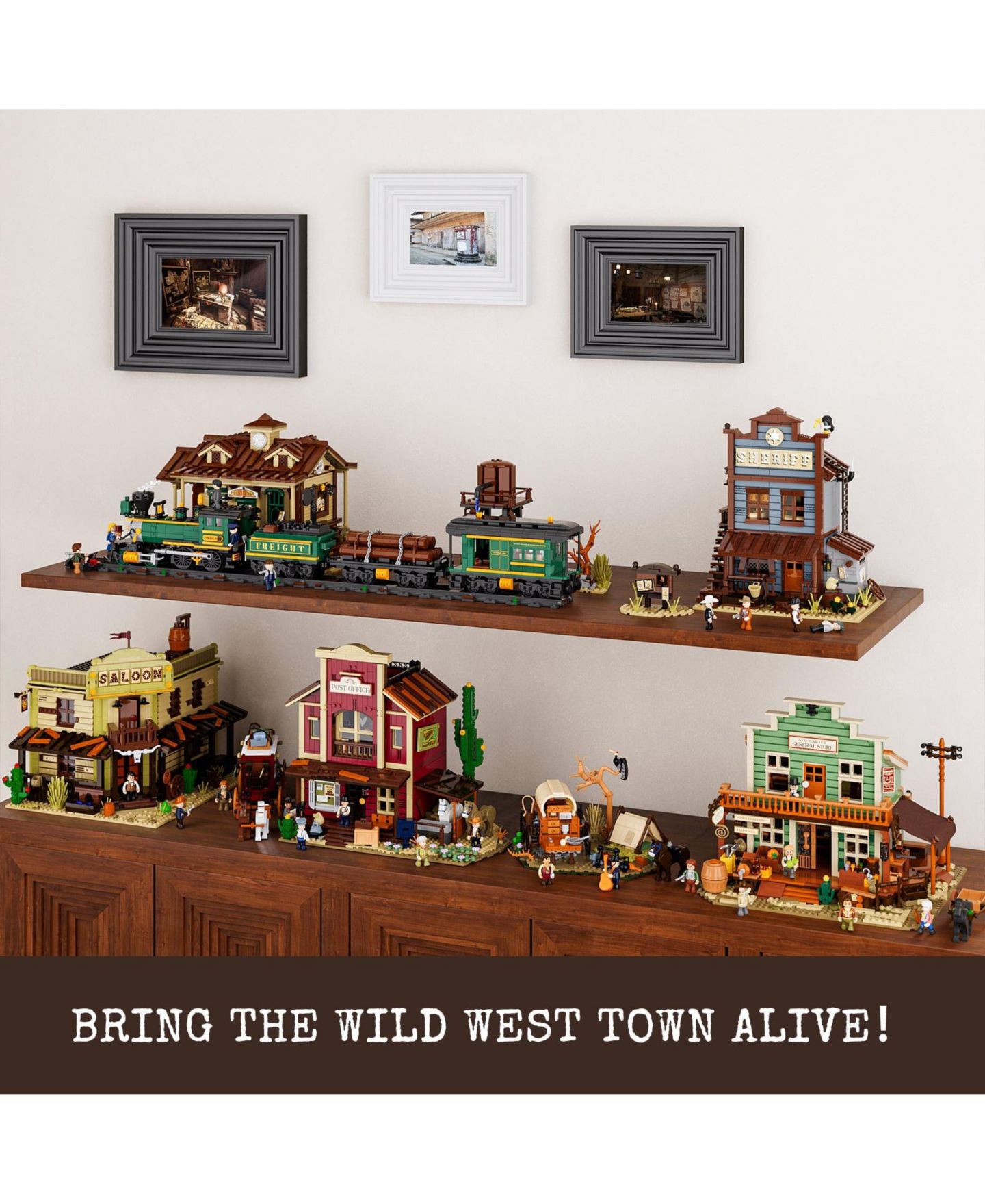 Детский конструктор Lumibricks Cowboy Camp Light-Up 542-Piece Building Set, Ages 18+ — фото 7