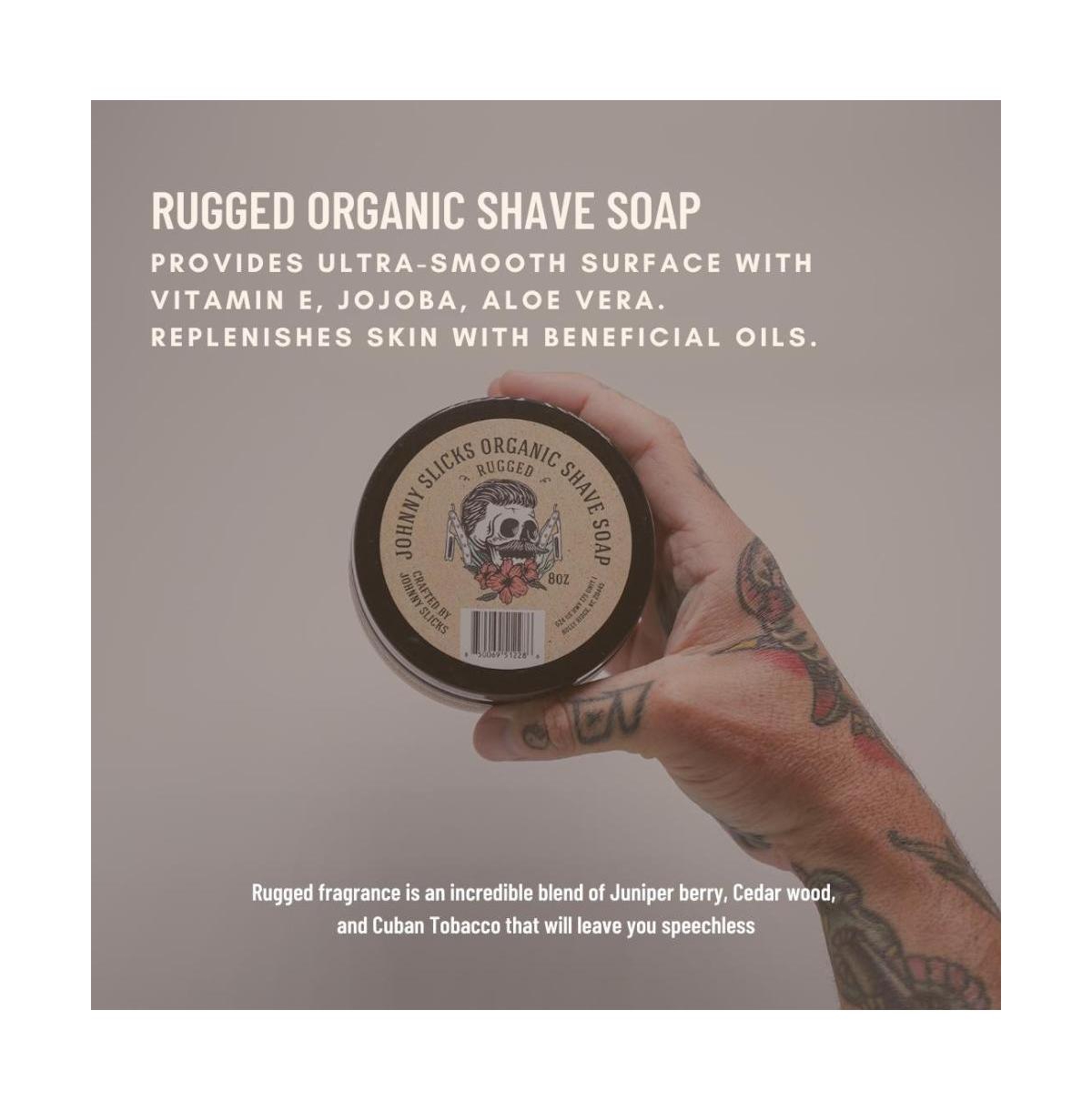 Johnny Slicks Shave Soap | Supports Smooth Shaving |8 oz| Rugged Scent